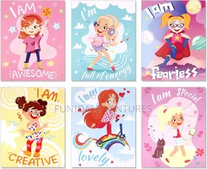 6 Girls Motivational Vinyl Poster Decor