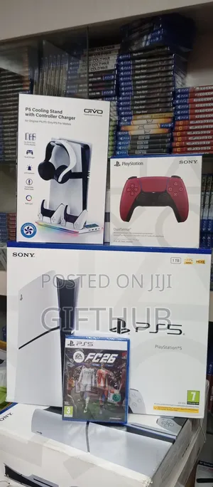 Slim Console 1tb Combo, Fc 26 Ps5, Ps5 Pad, Cooling Stand