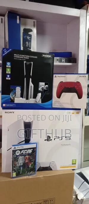 Slim Console 1tb Combo, Fc 26 Ps5, Ps5 Pad, Cooling Stand