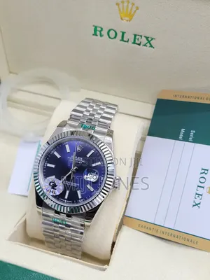 *Super Clone Blue ‐Dial Silver Chain Rolex Oyster Perpetual Datejust*