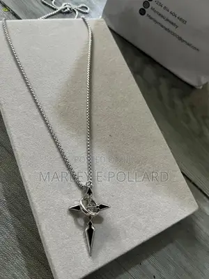 Cross Pendant Stainless Steel Rope Silver Punk Necklace