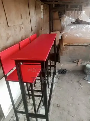 Metal Stool With Table