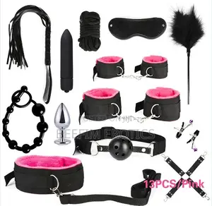 Complete 13 Set of BDSM Kit Bondage BDSM Whips, Cuffs and Anal Plug