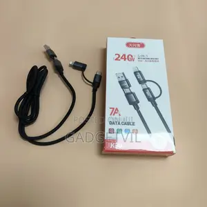 7a 240w Multifunctional 4 in 1 Port Data Cable