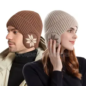Winter Knitted Hat For Men Women Outdoor Ear Jacquard Beanie
