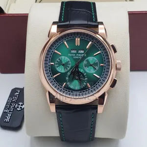 *Aaa Patek Philippe Year-month Chronograph Leather Watch*