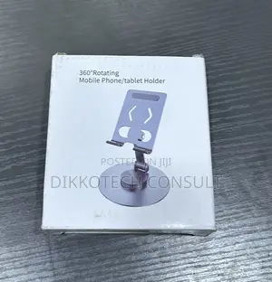 Metallic Phone Stand (360° Rotating Desk Holder)