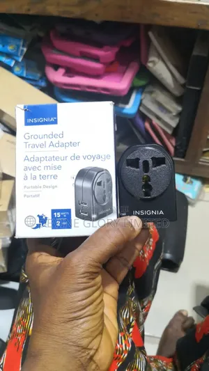 Insignia Grounded Travel Adapter With Dual Usb Ports