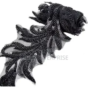 Beaded Flower Rhinestone Trimming by Yards