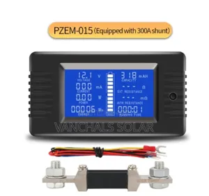 Dc Battery Meter Monitor Multifunction With 300a Shunt