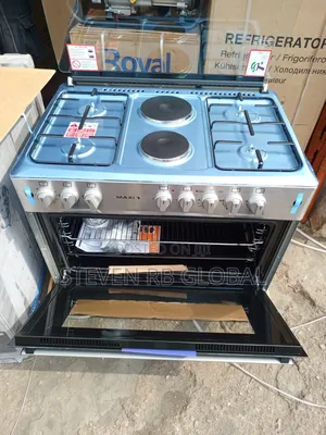 Maxi 60×90 Standing Gas Cooker (4 Gas + 2 Electric) | Maxi (4+2) Inox