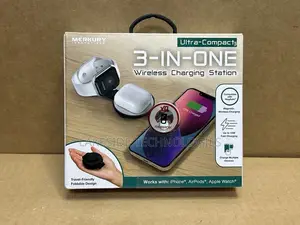 Merkury Innovations 3-in-1 Wireless Charging ,Fast Magnetic Charger