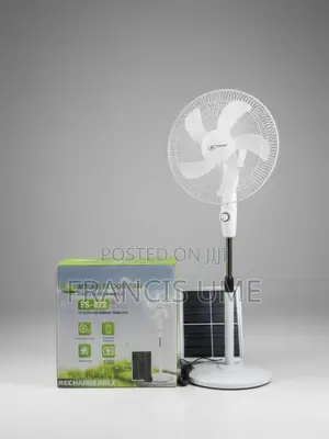 16" Rechargeable Solar Dc/Ac Fan (Complete Set With Panels)