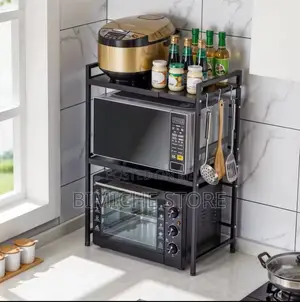 2 Tiers Expandable Microwave Shelf