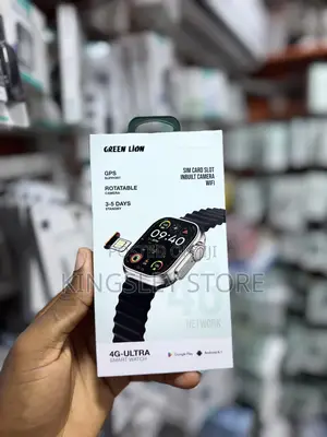 Green Lion 4g Ultra Smart Watch Android With Black Strap 360°Rotatable