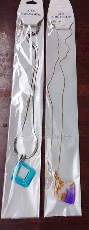 Jacygela Resin Jewelries - Pendants With Stainless Steel Chains