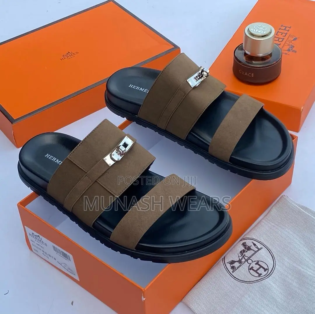 Hermes Leather Slipers 40-46