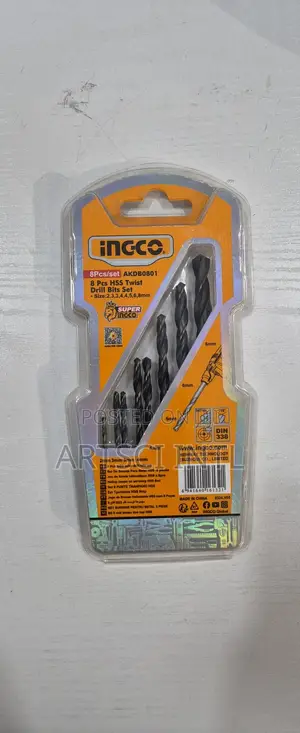 8pcs Hss Twist Drill Bit Set For Metal And Wood
