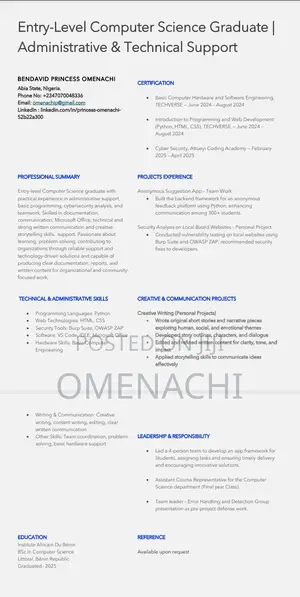 Customer Service CV