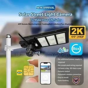 4g Sim Camera Solar Street Light With Free MTN Sim