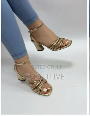 Golden Classic Mid Heel Sandals