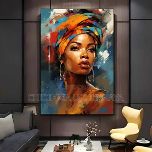African Women Abstract Canvas Art