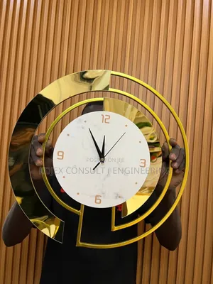 Marble Luxury Wall Clock . Round Unique Classy Wall Decor