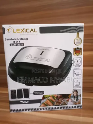 Lexical Sandwich Maker 3in1, 750watts