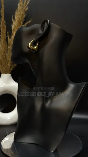 U Shaped Gold Hoop Earring