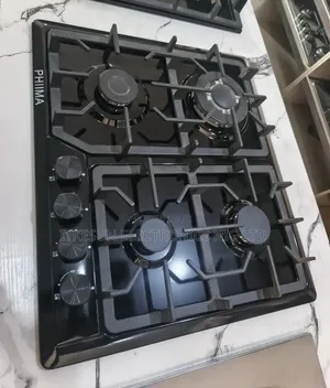 Original Phiima Built-in Black Stainless Steel 4 Burners Gas Cooker