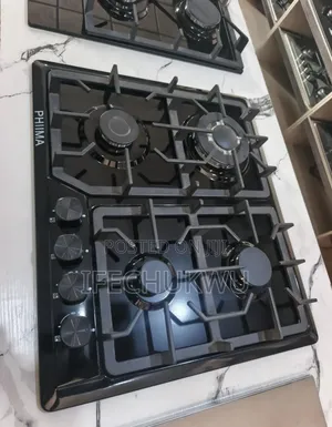 Original Quality Phiima Built-in 60cm 4 Burners Black Stainless Cooker