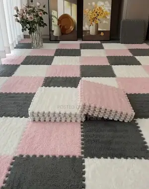 Easy Install Interlocking Carpet Tiles for Kids Bedroom Floor