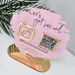 Acrylic Social Media Sign Branding