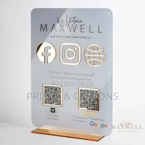 Custom Printed Acrylic Social Media Sign