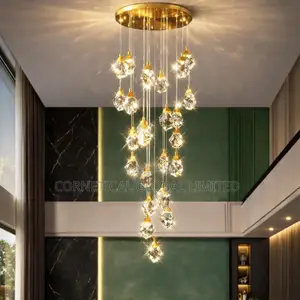 Modern Crystal Raindrop / Waterfall Pendant Chandelier