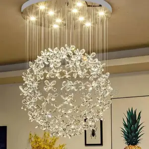 Modern Stylish Luxury Globe Crystal Led Chandelier