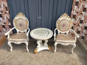 Luxury Royal Classic Balcony Chair Set (2 Chairs + Center Table)