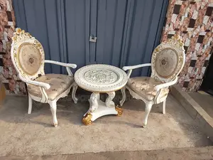 Luxury Royal Classic Balcony Chair Set (2 Chairs + Center Table)