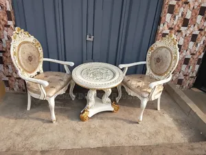 Luxury Royal Classic Balcony Chair Set (2 Chairs + Center Table)