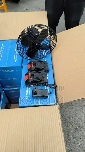 Rotating Lithium Electric Fan With 2 Batteries 48v