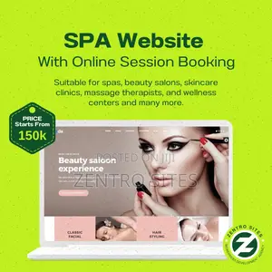 Spa Beauty Website Design With Online Session Booking