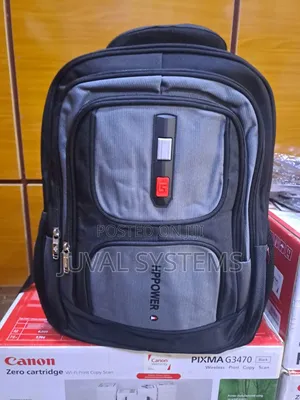 Black and Grey Hp Power Backpack