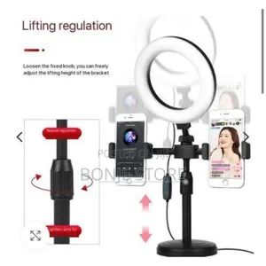 Phone Live Fill Light With 2 Phone Holder - Multifunctional Desk Lamp