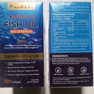 Omega -3 ,Fish Oil (Max Strength 1280mg )