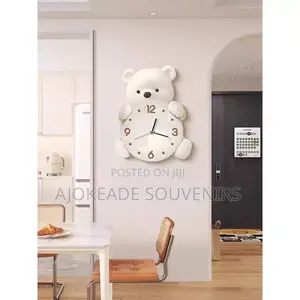 Cartoon Style Bear Wall Clock