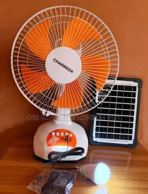 Solar Table Fan Is Now Available in Stock at a Discount Price