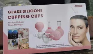 Glass Silicone Cupping Cups for Facial Body Massage