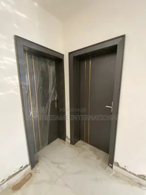 HDF Door Dark Grey With Gold Chrome