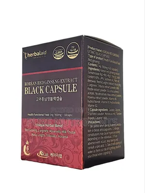 Korean Red Ginseng Extract Black 60 Capsules
