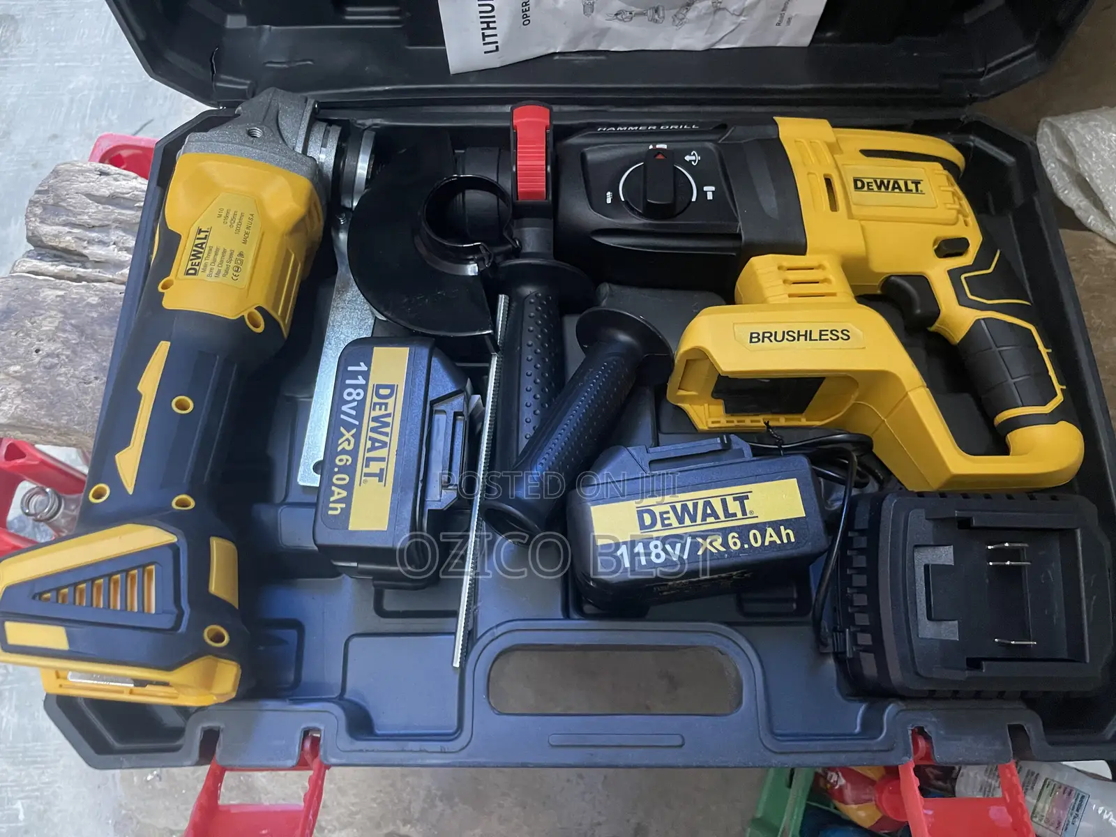 Brushless Combo Kit Angle Grinder and Hammer Drill